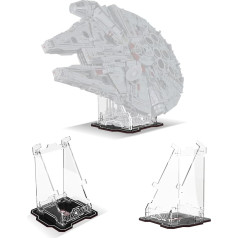 cooldac Akrila displeja statīvs Lego Millennium Falcon 75192, vertikāls caurspīdīgs displeja statīvs Lego Star Wars Millennium Falcon komplektam (tikai statīvs, modelis nav iekļauts)