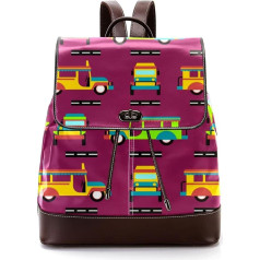 Automobiles Purple Background Personalised School Bags Grāmatu somas pusaudžiem, daudzkrāsains, 27 x 12,3 x 32 cm, mugursomas mugursomas, daudzkrāsains