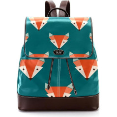 Personalizētas skolas somas Grāmatu somas pusaudžiem, Cartoon Foxes, Head Pattern, Multicoloured, 27 x 12,3 x 32 cm, mugursomas mugursomas, daudzkrāsains