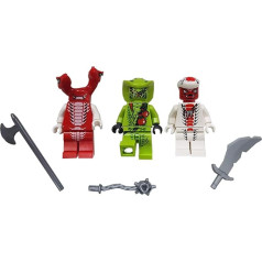 LEGO Ninjago: (Armija 1): Snappa minifigūriņas ieroči Lasha un Fangdam Snake (Armija 1)