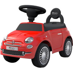 TURBO CHALLENGE - FIAT 500 - Walker - 119099 - Freewheel - Red - Max. 25 kg - Plastic - Batteries Not Included - Children's Toy - Gift - From 12 Months