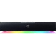 Razer Leviathan V2 X PC spēļu skaņu panelis ar pilna diapazona draiveriem Kompaktā formāta USB C tipa barošanas avots un audio Bluetooth 5.0 Chroma RGB melns