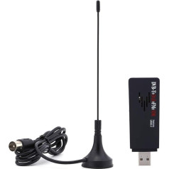 USB 2.0 Digital SDR + DAB + FM HDTV TV Stick + RTL2832U TV uztvērēja komplekts ar antenas piesūcekņa stiprinājumu un tālvadības pulti ciparu virszemes video un radio programmu ierakstīšanai