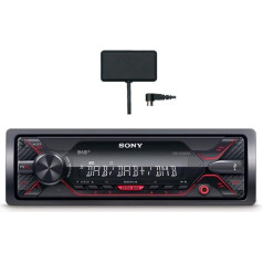 Sony DSX-A310KIT, DAB+/UKW multivides uztvērējs, USB, AUX, 4x 55 W, krāsojums: rot (ar DAB+ antenu)