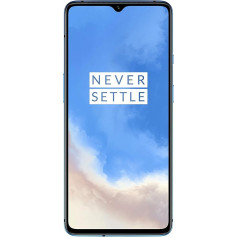 OnePlus 7T viedtālrunis, 8 GB RAM + 128 GB atmiņa, 16,6 cm AMOLED displejs, 90 Hz ekrāns, trīskārša kamera + priekšējā kamera, Warp Charge 30, ledāja zils