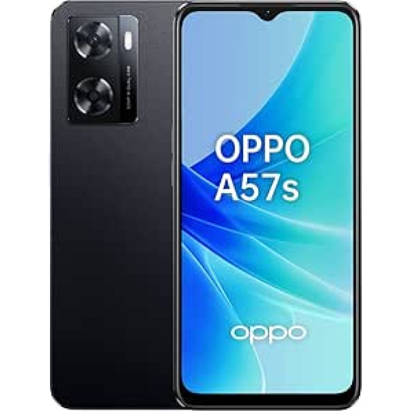 OPPO A57s 4+128GB Starry Black SIM bezmaksas atbloķēts viedtālrunis 33W SUPERVOOC 5000mAh akumulators 50MP kamera