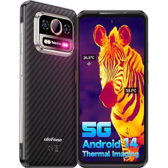 Ulefone Armor 25T Pro 5G termālās attēlveidošanas kamera Āra mobilais tālrunis 256GB + 12GB/2TB Dimensity 6300 Android 14 50MP + 64MP nakts redzamība 33W/6500mAh 6,78