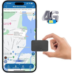 TKMARS TK903 GPS izsekotājs 4G ar SIM karti/nepieciešams abonements, 1500mAh akumulators, mini magnētiskais GPS izsekotājs, APP/tīmekļa izsekošana un trauksmes signāli, 10 sekunžu atjaunināšanas intervāls (regulējams)