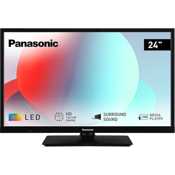 Panasonic TS-24N30AEZ, N30 sērijas 24 collu HD LED televizors, 2024, USB multivides atskaņotājs, augsts kontrasts, HD trīskāršais uztvērējs, HDMI, sienas montāžas iespēja, plāns rāmis, izcilai vizuālajai pieredzei