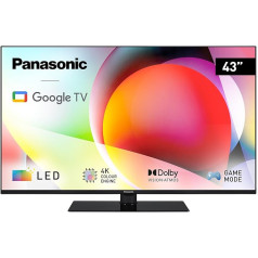 Panasonic TN-43W70AEZ, W70 sērijas 43 collu 4K Ultra HD LED Smart TV, 2024, Google Assistant, Chromecast, Dolby Vision & Atmos, spēļu režīms, Bluetooth, izcilai vizuālajai pieredzei