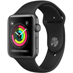 Apple Watch Series 4 40 mm (GPS) - Alumīnija korpuss, kosmosa pelēks, melns, sporta siksniņa (Atjaunots)