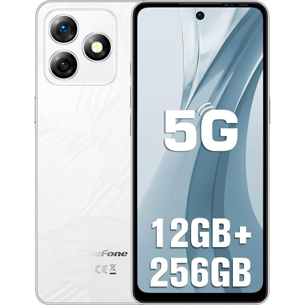 Ulefone Note 18 Ultra 5G viedtālrunis, 12GB + 256GB/2TB Izvērst Android 13 mobilais tālrunis bez līguma, 50MP + 32MP kamera, 6,78 collu HD+ displejs 90Hz 5450mAh, 5G Dual SIM/Octa Core/Face