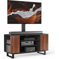 FITUEYES Wooden TV Stand with Bracket TV Stand for TVs 32-70 Inches, Height Adjustable, Swivelling ±25°, up to 40 kg, Max. VESA 600 x 400