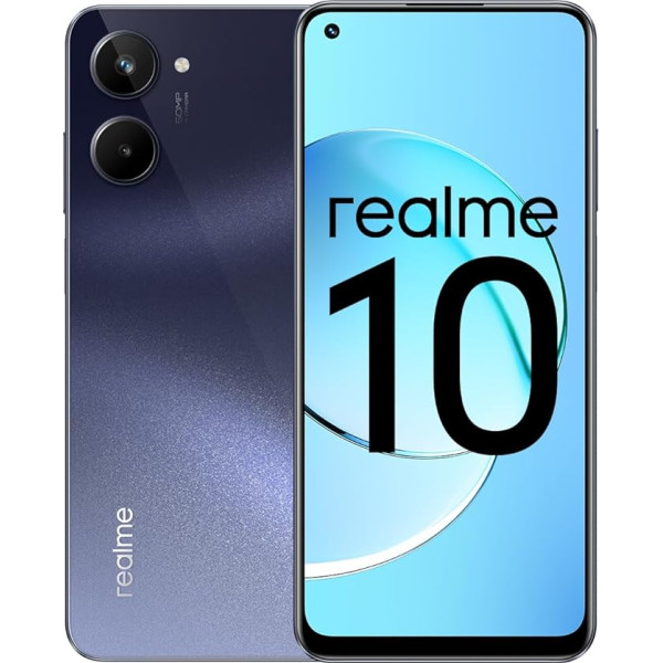 Realme 10, Dual, 256 GB, 8 GB RAM, melns, Rush Black