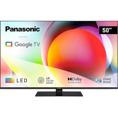 Panasonic TN-50W70AEZ, W70 sērijas 50 collu 4K Ultra HD LED Smart TV, 2024, Google Assistant, Chromecast, Dolby Vision & Atmos, spēļu režīms, Bluetooth, izcilai vizuālajai pieredzei