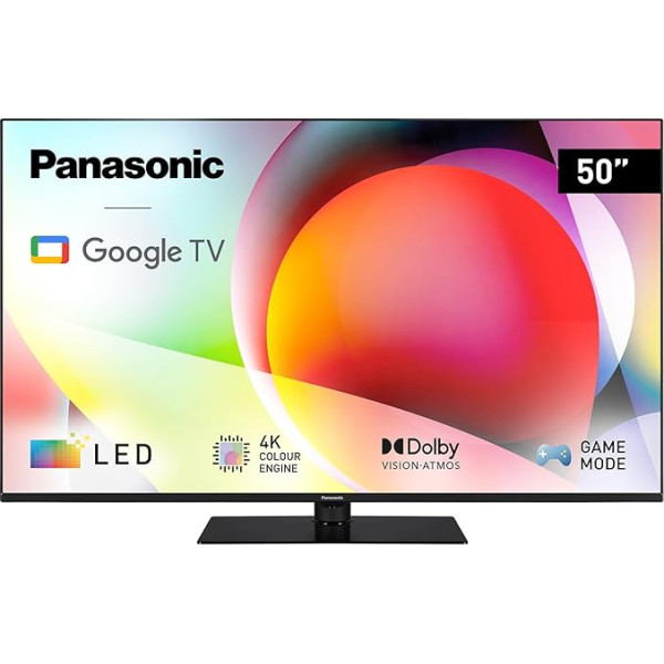 Panasonic TN-50W70AEZ, W70 sērijas 50 collu 4K Ultra HD LED Smart TV, 2024, Google Assistant, Chromecast, Dolby Vision & Atmos, spēļu režīms, Bluetooth, izcilai vizuālajai pieredzei