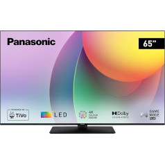 Panasonic TB-65W60AEZ, W60 sērijas 65 collu 4K Ultra HD LED Smart TV, 2024, TiVo, 4K Color Engine, Dolby Vision & Atmos, Game Mode Plus, ārkārtas vizuālajai pieredzei