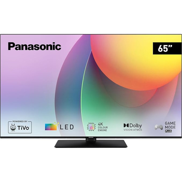 Panasonic TB-65W60AEZ, W60 sērijas 65 collu 4K Ultra HD LED Smart TV, 2024, TiVo, 4K Color Engine, Dolby Vision & Atmos, Game Mode Plus, ārkārtas vizuālajai pieredzei