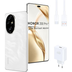 HONOR 200 Pro 5G viedtālrunis 12 + 512 GB, 6,78 collu OLED ekrāns 120 Hz, 50 MP galvenā portreta kamera, Snapdragon 8s 3. paaudzes, 5200 mAh akumulators ar 100 W uzlādi, MagicOS 8.0, Dual SIM NFC, sudraba krāsā