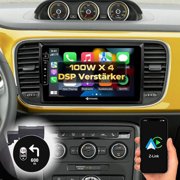 DYNAVIN Android auto radio ar satelītnavigācijas sistēmu VW Beetle 2012-2018, 9 collu oriģinālais radio ar bezvadu Carplay un Android Car, Head-up displejs, ietver DAB+: D9-36 Premium Flex