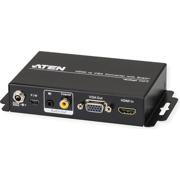 Aten VC812-AT-G Konvertors (HDMI uz VGA), melns