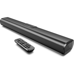 EnjoyNest Soundbar televizoram, 24 collu Smart TV Soundbar, 80 W Bluetooth mājas audio skaļrunis ar basiem un telpisko skaņu, PC datora skaņu panelis ar AUX/HDMI/Optical/USB sienas stiprinājumu, 3EQs tālvadības pults