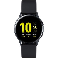 Samsung - Galaxy Watch Active 2 Bluetooth pulkstenis - Alumīnija 40 mm - Aqua Black - Franču valodas versija