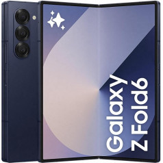 Samsung Galaxy Z Fold6 viedtālrunis ar mākslīgo intelektuālo intelektu, bez Simloka, bez līguma, 512 GB atmiņa, 50 MP kamera, liels displejs, ilgs akumulatora darbības laiks, jūras kara flote