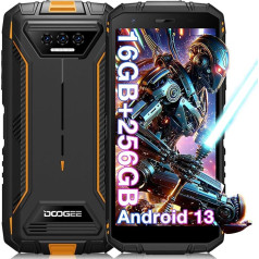 DOOGEE S41 Max izturīgs viedtālrunis 2024 Android 13, 16GB + 256GB TF 1TB neiznīcināms tālrunis, 6300mAh akumulators izturīgs viedtālrunis, 5,5