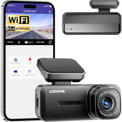 AZDOME Dash Cam priekšējā WiFi 1080P, Mini Dash Cam Car ar lietotni, Dash Cam ar nakts redzamību, 150° plata leņķa, 24H autostāvvietas uzraudzība, G-sensors, cilpas ierakstīšana, atbalsta maksimālo 128 GB, M200