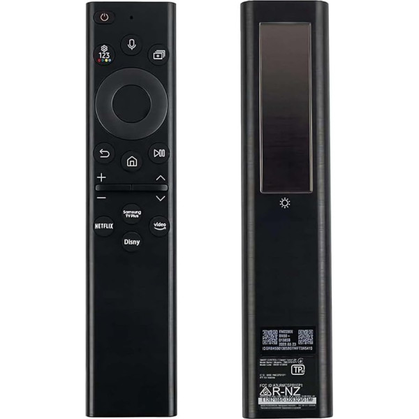 Fourmor Original Voice Remote Control BN59-01385A Solar Charging for Samsung 2021 and 2022 and 2023 Smart TVs. Arī Bn59-01385B Pilnfunkciju aizstājējs