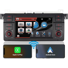 7 collu augstas veiktspējas DSP autoradio BMW 3. sērijas E46 Rover MG ZT radio Iebūvēts bezvadu Carplay un Android auto navigācijas stūres rata vadības zemfrekvences skaļrunis Bluetooth 1080P IPS skārienekrāns