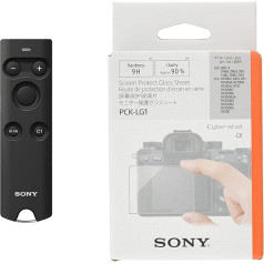 Sony RMT-P1BT Bluetooth tālvadības pults (piemērota A6400, A7M3, A7RM3, RX100M7), melna & PCK-LG1 (aizsargstikls LCD displejam A9)