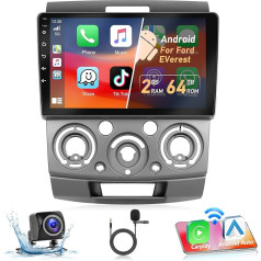 Podofo Auto radio priekš Ford Everest Ranger/Mazda BT-50 J97M 2012-2017 ar Wireless Carplay Android Car, 2+64G 9