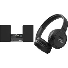 JVC UX-C25DAB - микро-система HiFi с CD, USB и JBL Tune 510BT - Bluetooth-наушники в черном цвете