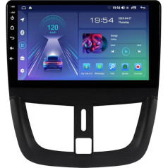 ACAVICA Android auto radio Peugeot 207 2006-2014 Stereo navigācija GPS 9 collu Carplay Bezvadu skārienjutīgais ekrāns Bluetooth radio WiFi DSP stūres kontrole