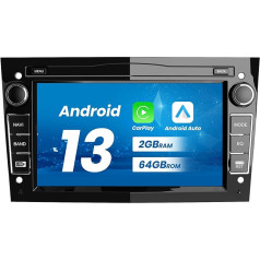 AWESAFE Android 13 Radio priekš Opel Corsa, Astra, Zafira, Meriva ar 7 collu ekrānu, 2GB + 64GB, navigācija, Carplay, Android Car, Bluetooth