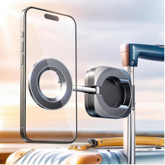 LISEN Travel Phone Holder Mag Safe Flight Phone Holder 360° rotējošs Magsafe lidmašīnas telefona turētājs iPhone 15 14 13 12 sērijas tālruņiem un bez magnētiskā drošā korpusa lidmašīnai, vilcienam, sporta zālei, rakstāmgaldam, virtuvei