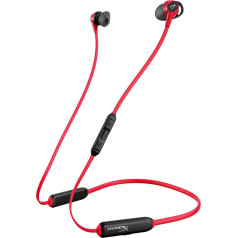 HyperX Cloud Buds Bluetooth bezvadu austiņas, Qualcomm aptX HD, 10 stundu akumulatora darbības laiks, 14 mm draiveris, ērtas silikona austiņas, 3 ausu spilventiņu izmēri komplektā, tīkliņveida soma ceļošanai, sarkana