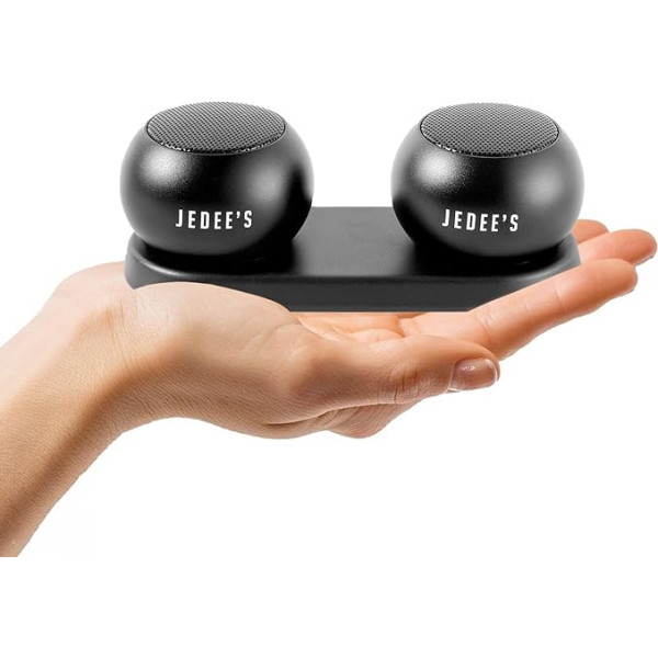 Jedee's Mini Bluetooth skaļruņu duets ar magnētisko uzlādes staciju