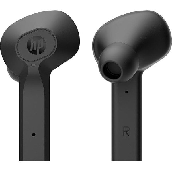 HP bezvadu austiņas G2 Wireless Earbuds Bluetooth austiņas (USB-C, skārienjūtīgie sensori, trokšņu slāpēšana, ūdensizturīgas, 3 izmēru silikona polsterējums, LED displejs), melns