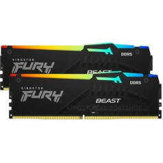 Atmiņa ddr5 fury fury beast black rgb 16gb(2* 8gb)/5200 cl36 expo