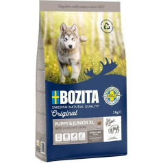 Bozita original puppy & junior xl ar jēra gaļu - sausā barība suņiem - 12 kg