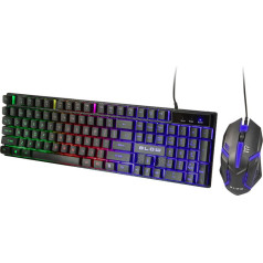 84-219# Tastatūra+pele ar LED sprūda apgaismojumu