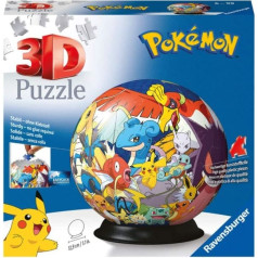 Puzzle 72 gabali 3D sfēra, pokemon