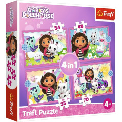 Puzzle 4in1 gabi piedzīvojumi kaķu māja gabi