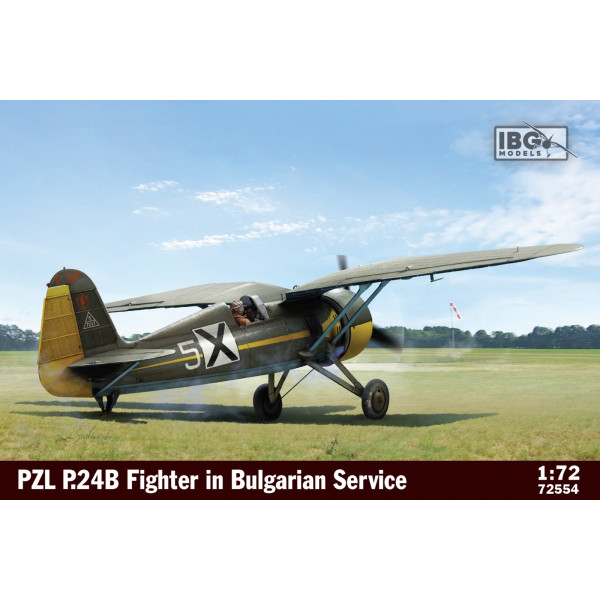 Plastikāta modelis pzl p24b cīnītājs bulgāru dienestā 1/72