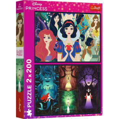 Puzle 2x200 gabaliņi burvīgās princeses disney princeses