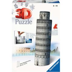 Pizas slīpā torņa 3D ēku puzle