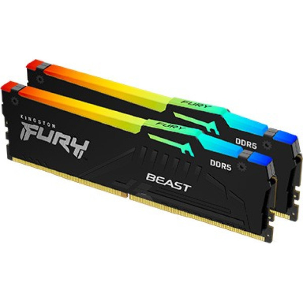 Atmiņa ddr5 fury beast rgb 32gb(2*16gb)/6400 cl32 expo black